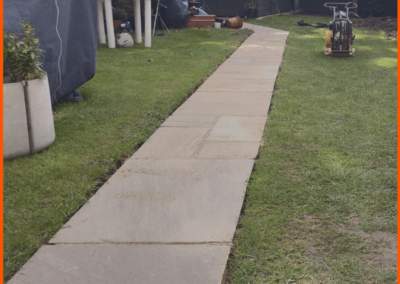 Patio path laid in back garden Aylesbury